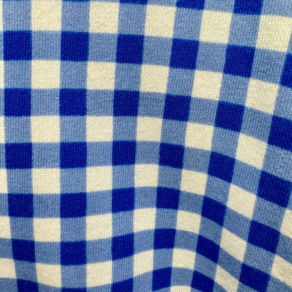 Talbots crew neck sweatshirt 2x blue gingham - Picture 4 of 6